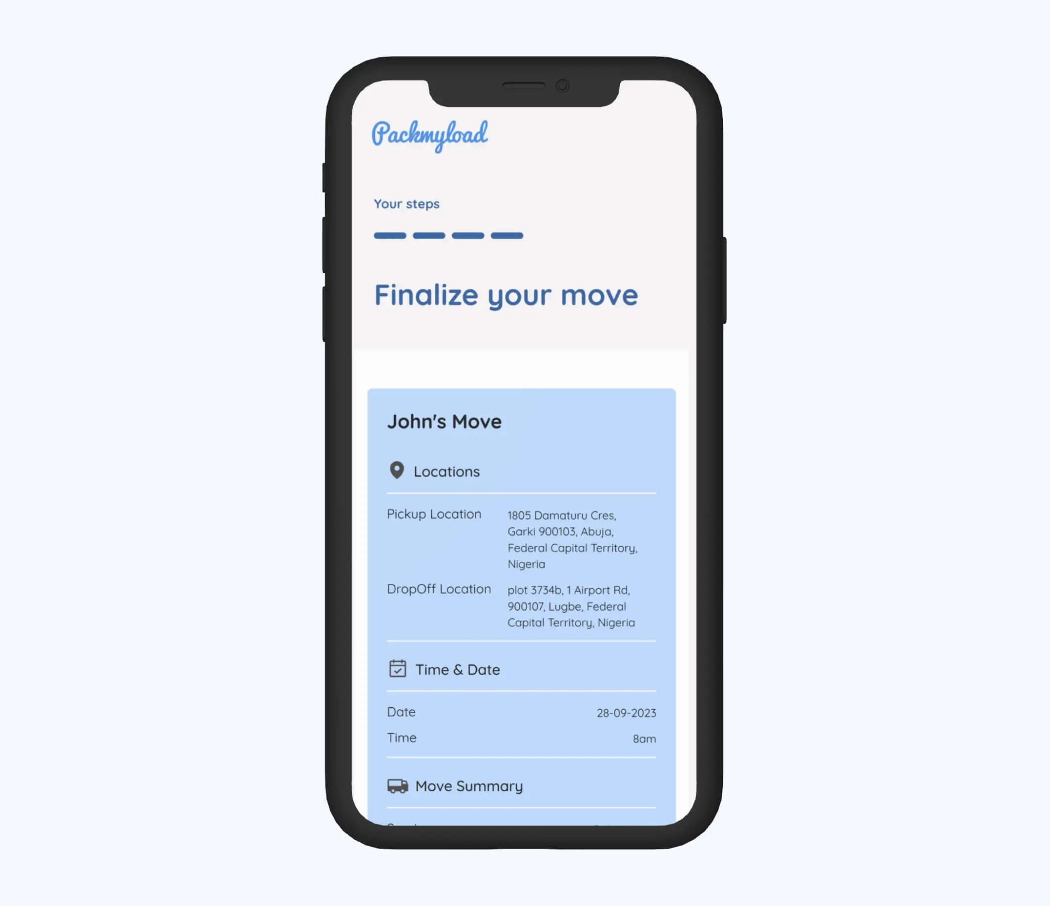 Moving company in Lagos & Abuja Nigeria: Step to edit your move if necessary