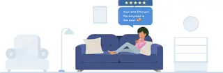 Customer booking a PackMyLoad move on her phone beside packed boxes